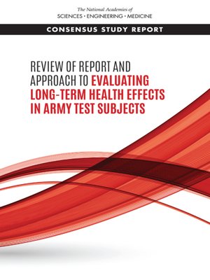 cover image of Review of Report and Approach to Evaluating Long-Term Health Effects in Army Test Subjects